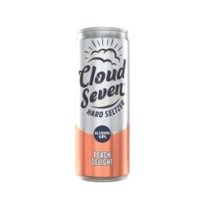 Cloud seven hard seltzer peach delight